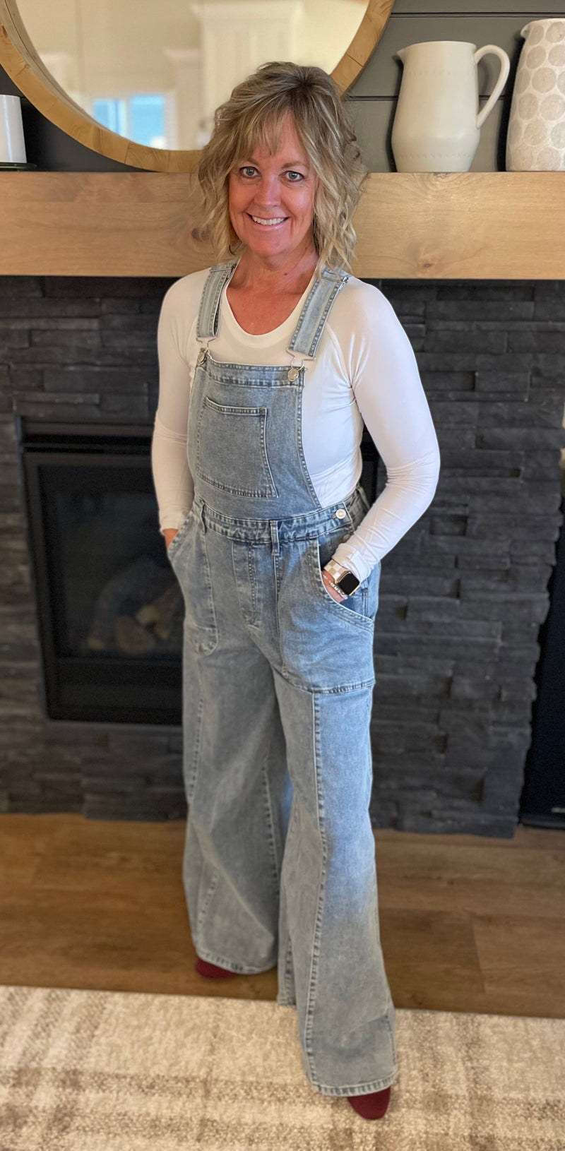 Palazzo Denim Overalls