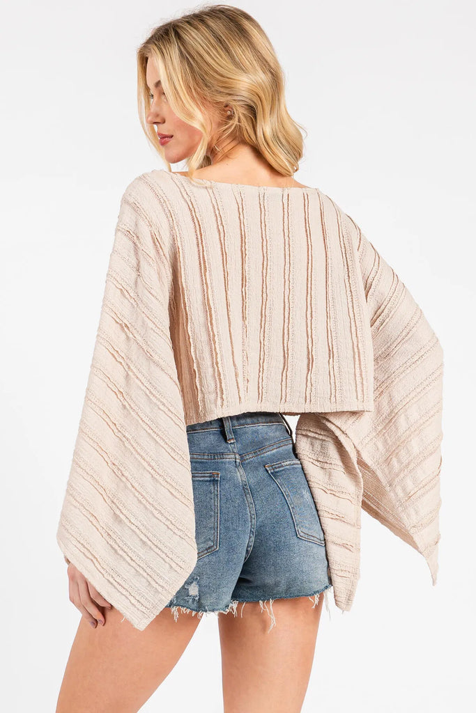 Kimono Sleeve Crop Top