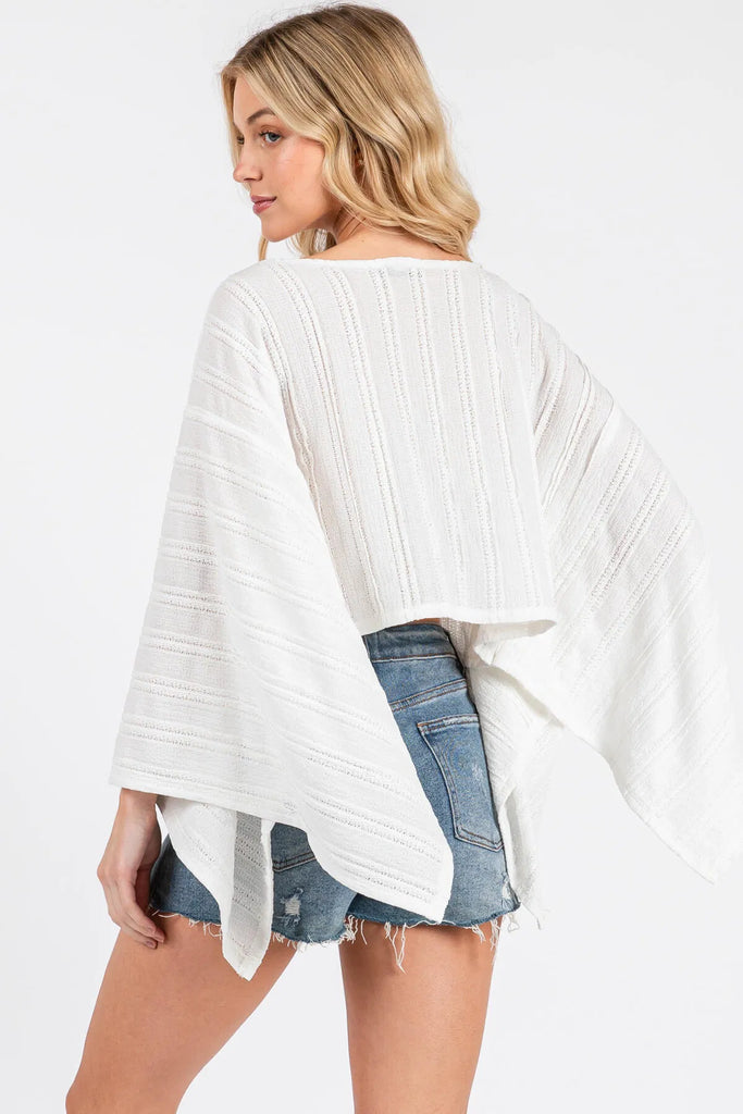 Kimono Sleeve Crop Top