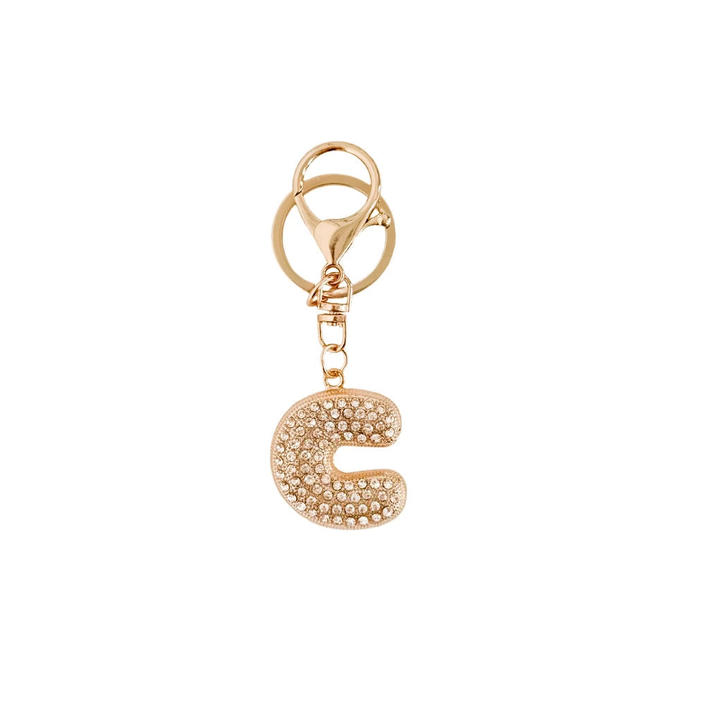 Diamond Initial Bag Charm