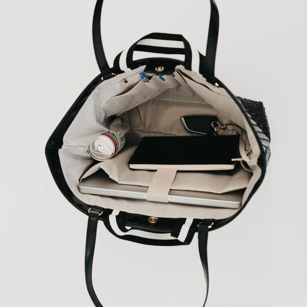 Woven Organizer Tote Bag