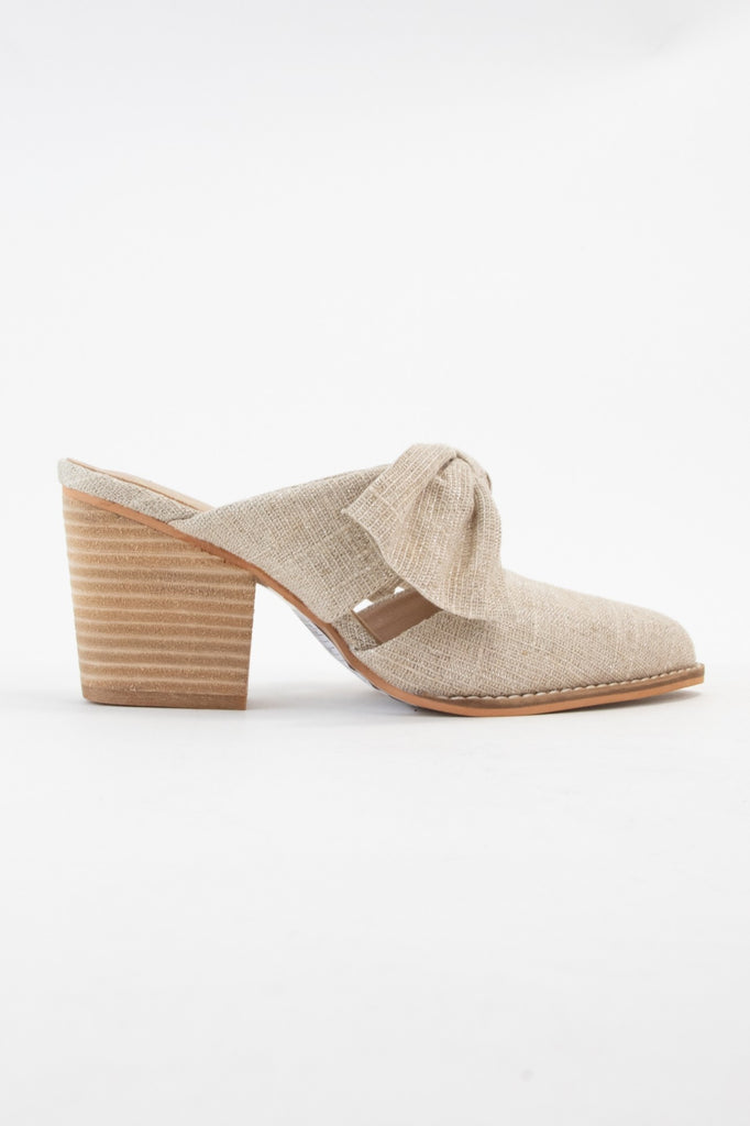 Bow Design Mule Heel