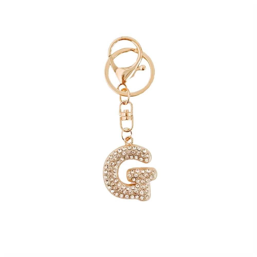 Diamond Initial Bag Charm