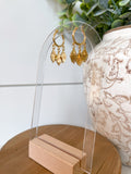 Gold Leaf Drop Earrings