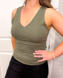 Sleeveless V-Neck Top