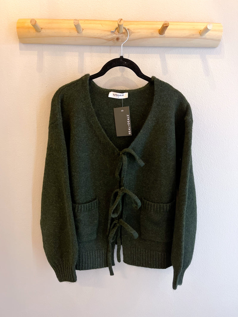 Knot Front Knit Cardigan
