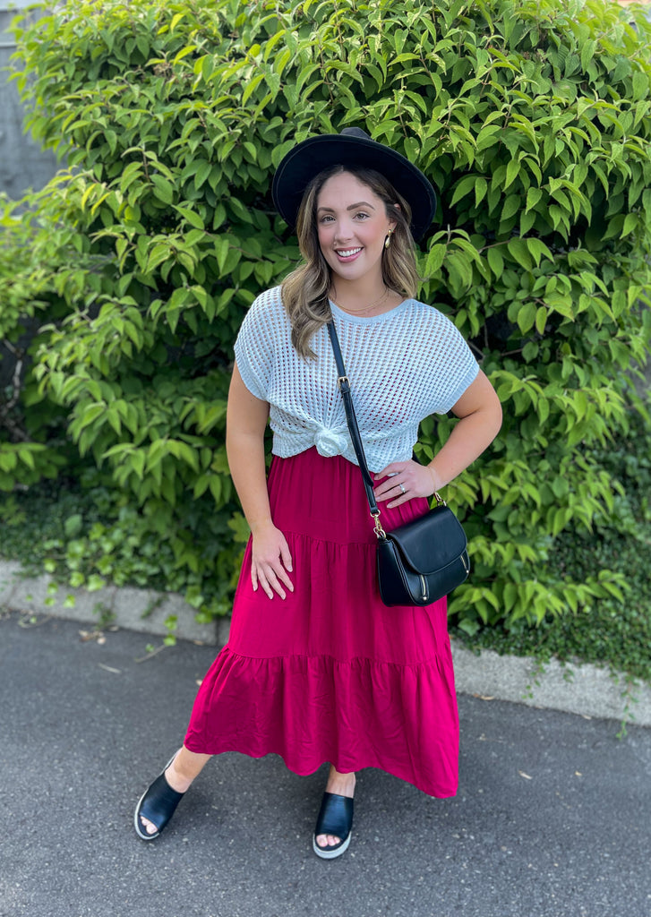 Tiered Cami Midi Dress