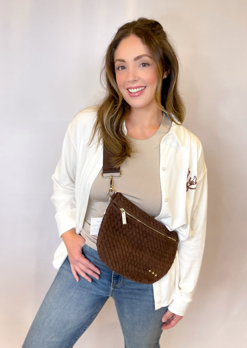 Suede Woven Bum Bag