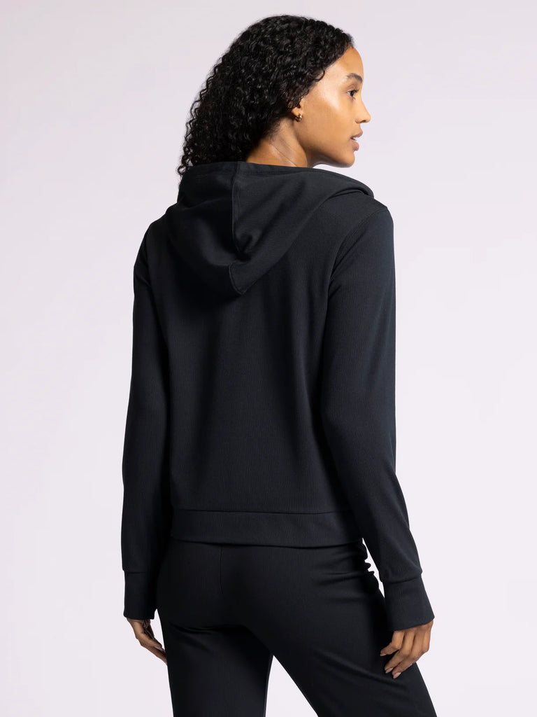Thread & Supply Cropped Ribbed Hoodie