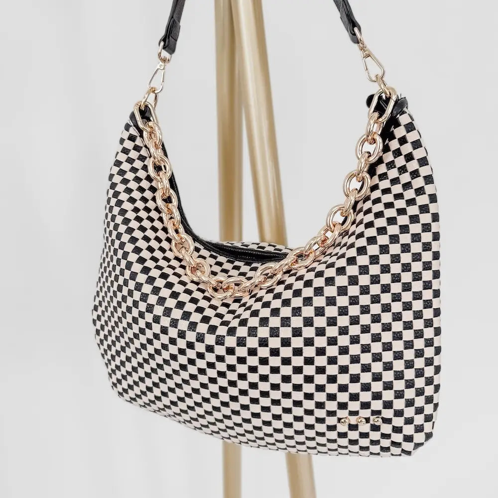 Slouchy Woven Shoulder Bag