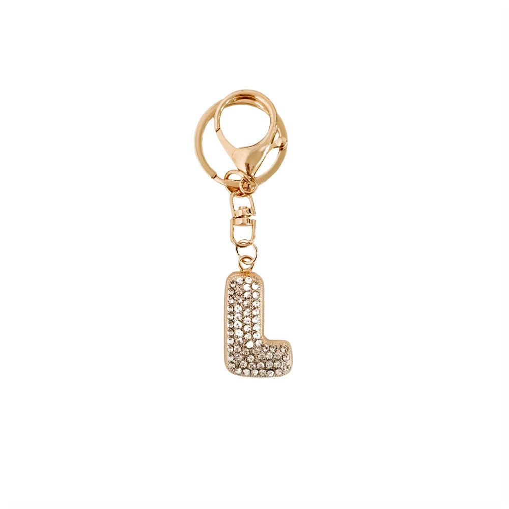 Diamond Initial Bag Charm