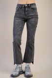Washed Denim Bootcut Pants