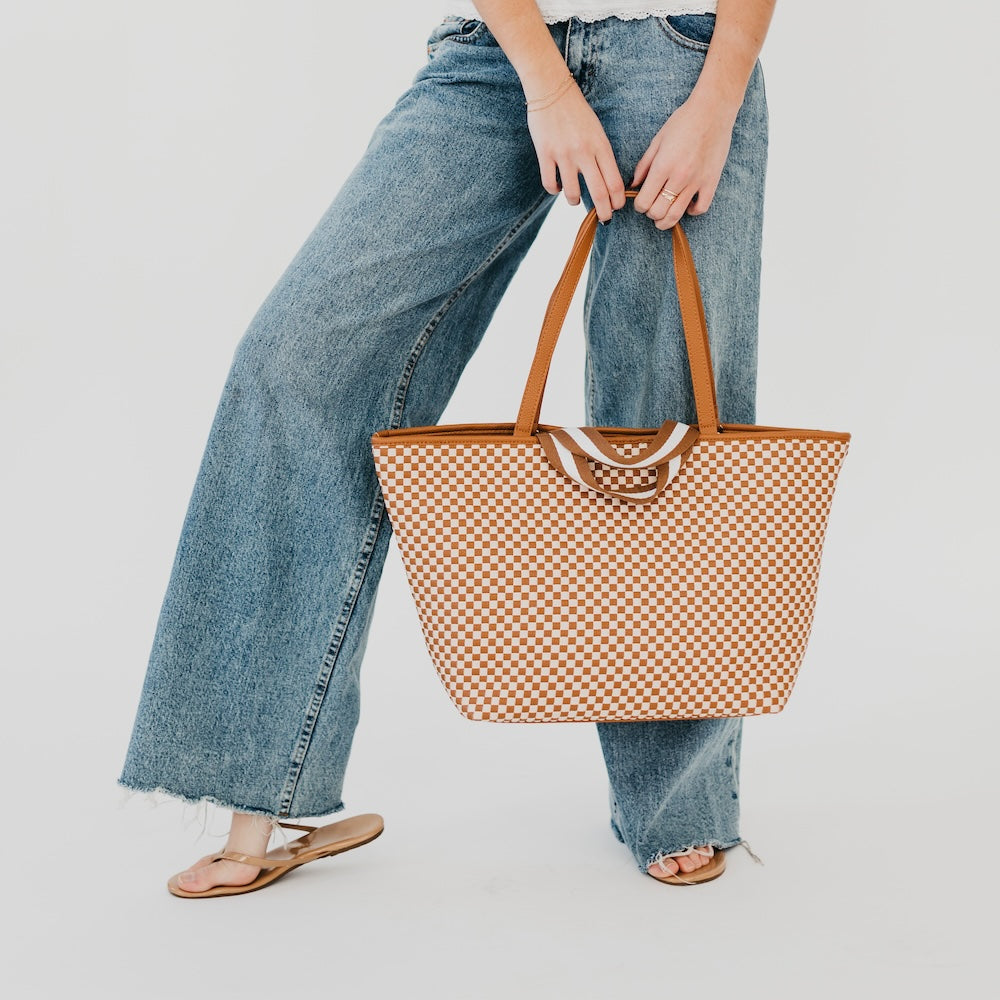 Woven Organizer Tote Bag
