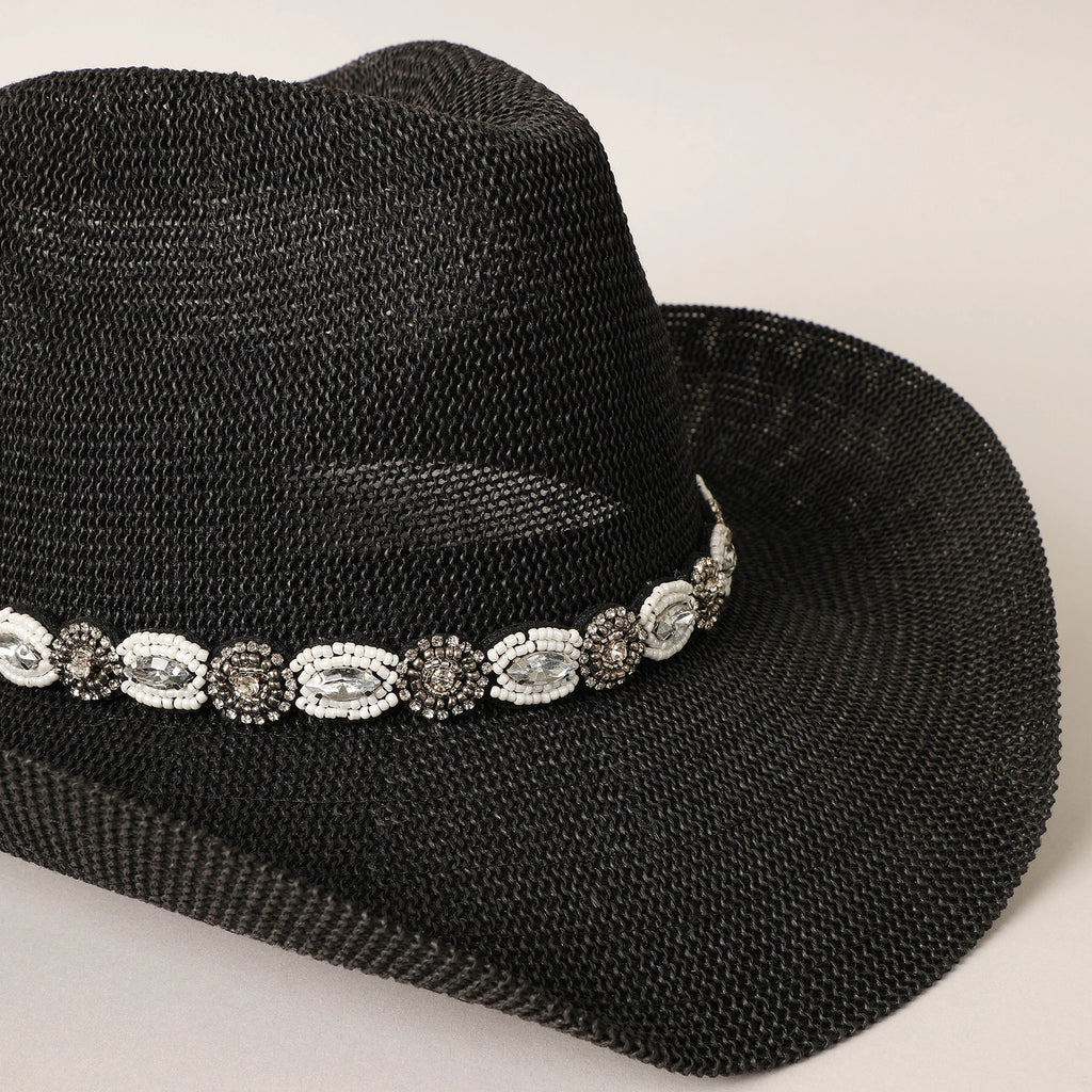 Cowboy Hat With Jeweled Belt