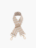 Checkered Guitar Strap: Multi Beige