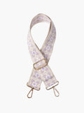 Clover Guitar Strap: Purple & White