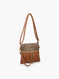 Tara Crossbody: Leopard-Mustard