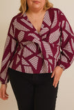 Curvy Twisted Peplum Blouse
