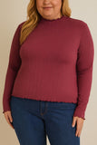 Curvy Long Sleeve Knit Top