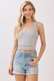 Striped V-Neck Tank Top