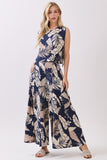 Tropical Print Flowy Pants