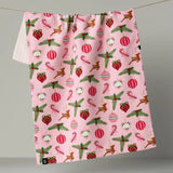 Pink Tidings Luxe Kitchen Towel