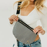 Diagonal Woven Bum Bag