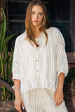 Striped Button Up Top