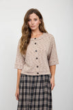 Button Down Knit Top