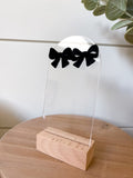 Black Velvet Bow Earrings