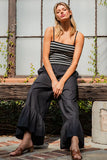 Striped Crochet Knit Jumpsuit