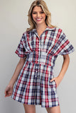 Plaid Button Down Romper