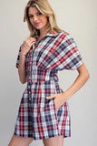 Plaid Button Down Romper