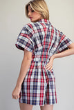 Plaid Button Down Romper