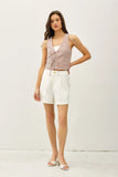 Pinstriped Cotton Vest