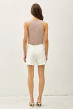 Pinstriped Cotton Vest