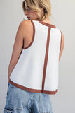 Contrast Trim Knit Top