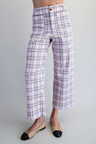 Plaid Straight Leg Pants