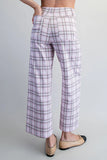 Plaid Straight Leg Pants