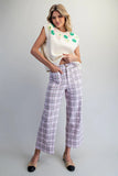 Plaid Straight Leg Pants