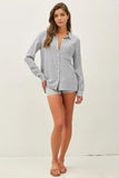 Striped Button Down Top
