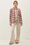 Plaid Flannel Button Down Top