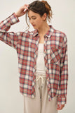 Plaid Flannel Button Down Top