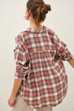 Plaid Flannel Button Down Top
