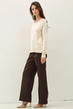 Rolled Edge Raglan Sweater