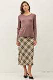 Rolled Edge Raglan Sweater