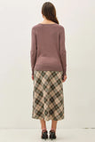 Rolled Edge Raglan Sweater