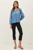 Denim Tencel Top