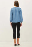 Denim Tencel Top