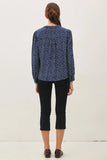 Ditsy Floral Tie Front Blouse